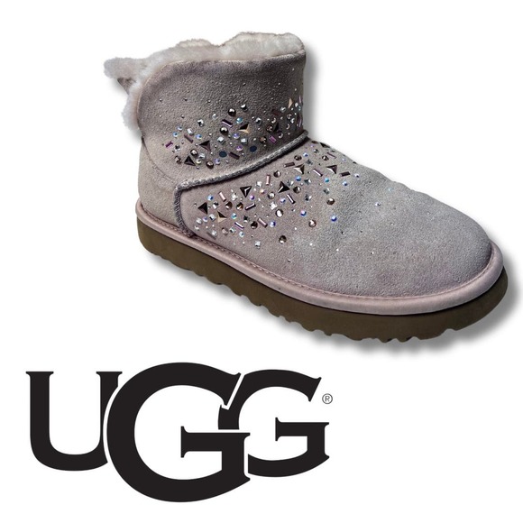 UGG Australia Classic Galaxy Bling Mini Suede Boots (Size 7)